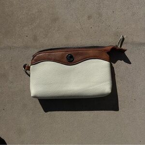 Two-Tone Leather Clutch